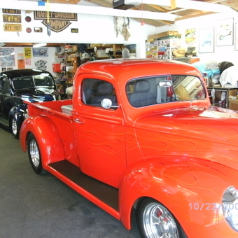 Classic Car Garage with Hot Rods and Wall Decor - Lucky from Santa Margarita, Ca