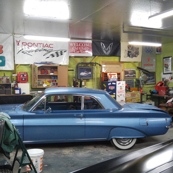 Classic Pontiac Garage with Vintage Decor and Tools - Woody from Lapeer, Mi.