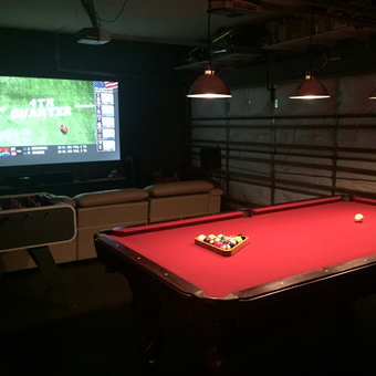 Garage Game Room with Pool Table and Foosball - Jeferson Tavares from Coral Springs, FL