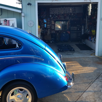 Classic Blue Car and Tool-Filled Garage - Gordon Boyd from Winston, Oregon