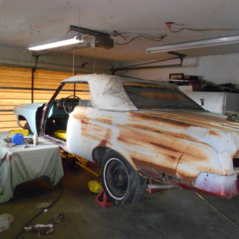 Classic Car Restoration Project with Tools and Jack Stands - Bob from Port Charlotte, Florida