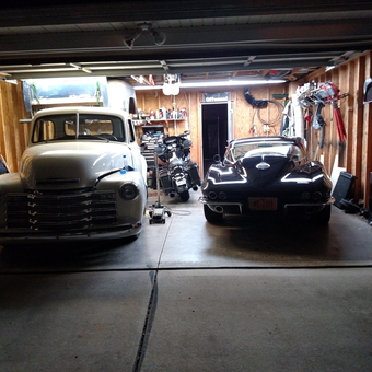 Classic Truck and Corvette in Organized Garage - Leo from Sauquoit, NY