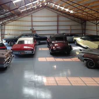 Classic Cars in Spacious Metal Garage - John from Milton, Ga