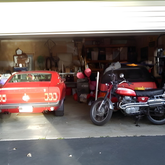 Classic Car and Motorcycle in Organized Garage - the ponz from Auburn Hills, MI