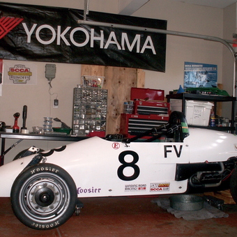 Race Car, Tools, and Yokohama Banner in Garage - 8ball from Aurora, CO