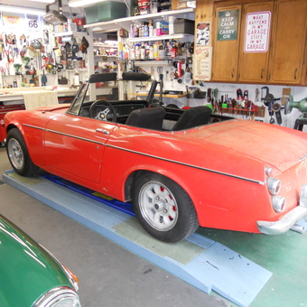 Classic Car on Lift with Organized Tools - John from Leland, NC