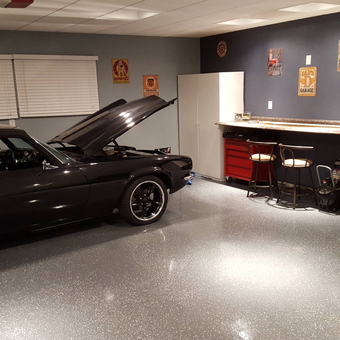 Organized Garage With Cabinets, Barstools, Camaro - Camaro 101 from Fresno, CA