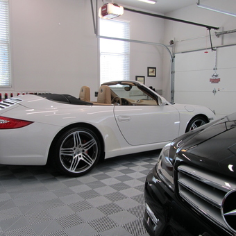 Luxury Garage with Tile Flooring and Storage - Stunning Detail from Sycamore, IL