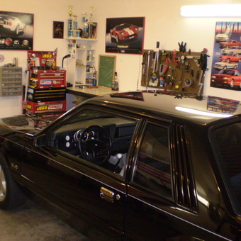 Organized Mustang Garage with Tool Storage and Wall Decor - toslo50 from HANOVER, PA