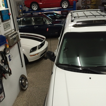 Multi-car garage with car lift and classic cars - Tom from belcarra, B.C.
