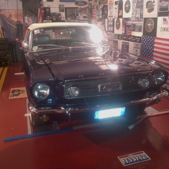 Classic Mustang in Decorated Garage with Wall Signs - BRA, ITAKY