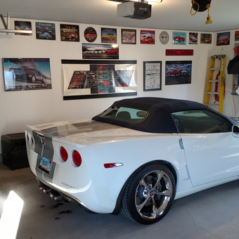 Corvette Garage with Wall Art and Tool Storage - Haugeberg from Casselton, ND