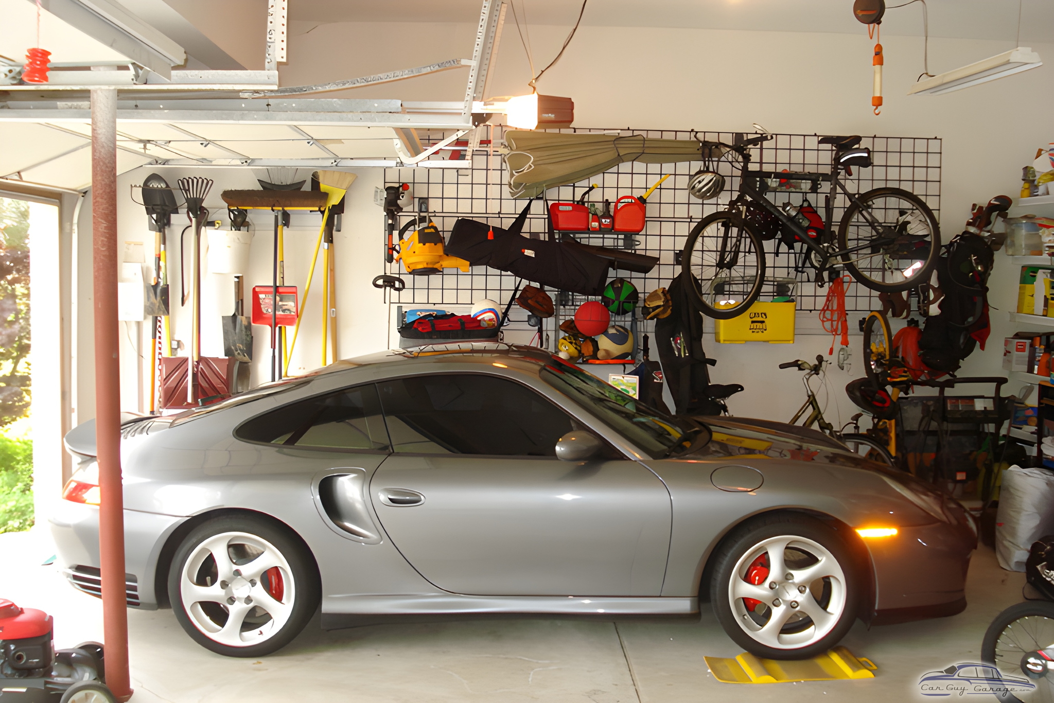 Organized garage with wall storage and Porsche - Scott from Lees Summit, MO