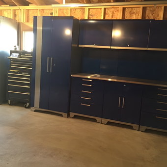 Blue Garage Cabinets and Tool Chest Storage - Ed d b Blue from Gary, In