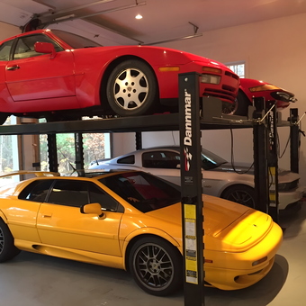 Garage with Car Lift and Sports Cars - Jeff from Carlisle, MA