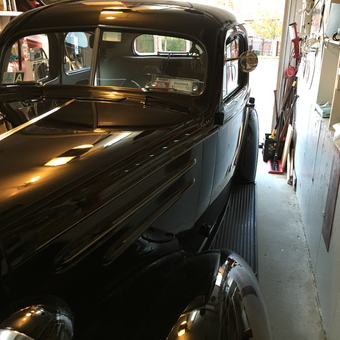 Classic Car in Organized Garage with Tools and Shelving - Dave from Staten Island, New York
