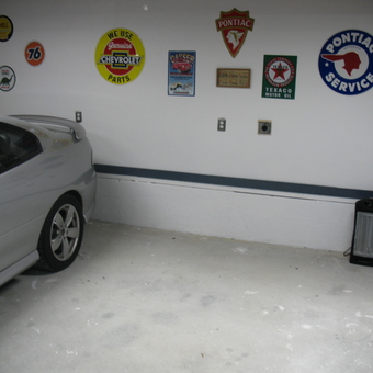 Garage with Classic Car Signs and Space Heater - King William, VA