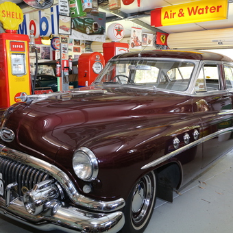 Classic Car in Vintage Gas Pump Garage - Harold from Perth WA