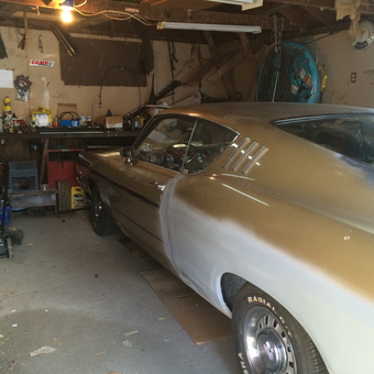 Classic car in a well-equipped garage with tools - D don from Massapequa, Ny