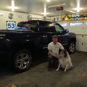 Chevy Silverado in Decorated Garage with Signs and Hubcaps - Patrick Warner from Whitehall, Wisconsin