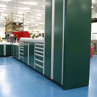 Green Garage Cabinets and Tool Chests with Drawers - Anonymous