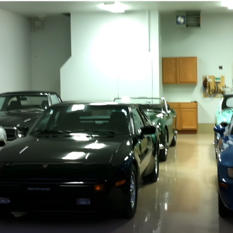 Organized Garage with Classic Cars and Cabinets - Putzer from Howell, MI