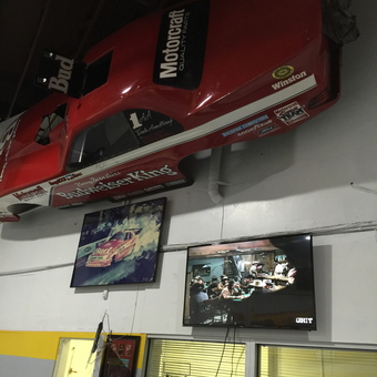 Race Car Body Wall Decor and TV Setup - Bill from North Miami Beach, FL
