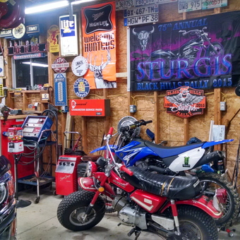 Garage with Snap-on Tool Chest, Vintage Signs, and Motorcycles - Rick from Mukwonago, WI