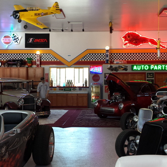 Classic Cars, Neon Garage Signs, and Auto Decor - Sparkys Hot Rod Garage from Loomis, Ca