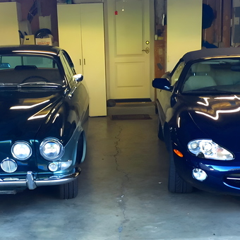 Classic and Modern Jaguars in Organized Garage - Phil from Menlo Park, CA