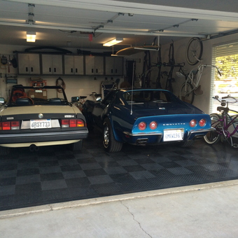 Organized Garage with Classic Cars, Cabinets, and Bike Racks - Ed A from Huntington Beach, CA