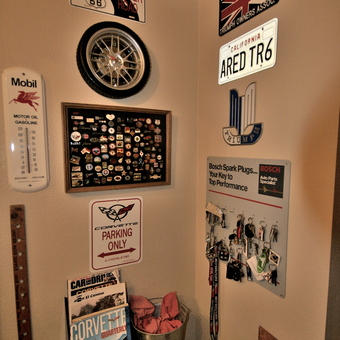 Garage Decor with Car Signs, Clock, Key Rack - West Coast Bernie from Orange, CA