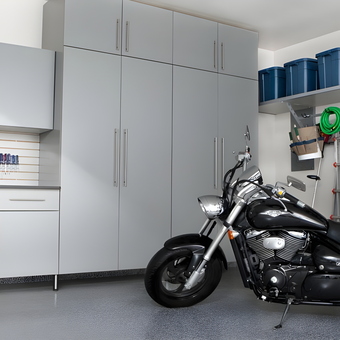 Garage Storage Racks with Cabinets and Wall Shelving - Storage Racks