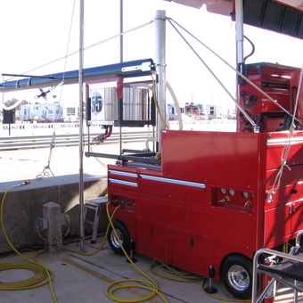 Red Mobile Tool Chest and Storage Cabinets - Custom Aluminum
