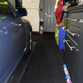 Organized Garage with Cabinets, Tool Chest, and Car - Pete Jacobs from Fridley, Minnesota