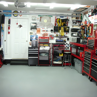 Organized Garage with Tool Chests and Storage Racks - Steve from Dallas, TX