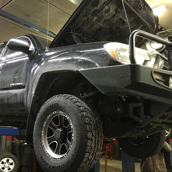 Toyota Tacoma on Lift with Off-Road Bumper - Bubba from St. Louis Park, MN