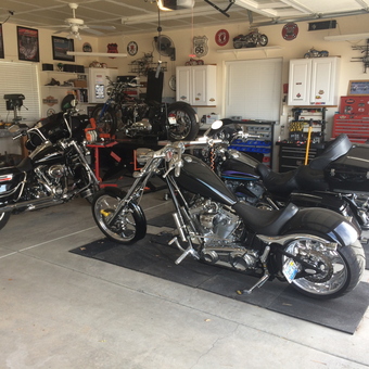 Motorcycle Garage with Tool Chests and Decor - Al from Reno