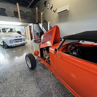 Classic Cars and Epoxy Floor in Stylish Garage - Tom from IN