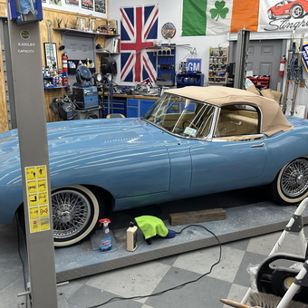 Classic Blue Jaguar in Well-Equipped Garage - Harry from Victor, NY