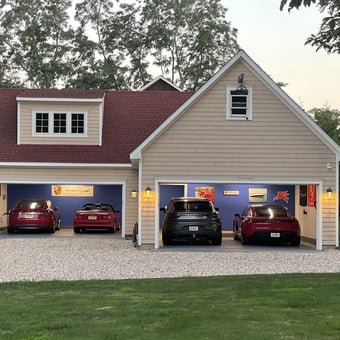 Four Car Garage With Porsche Decor and Art - VinceF from Southold, NY