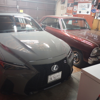 Classic and Modern Cars in Decorated Garage - Steve from Antelope, CA