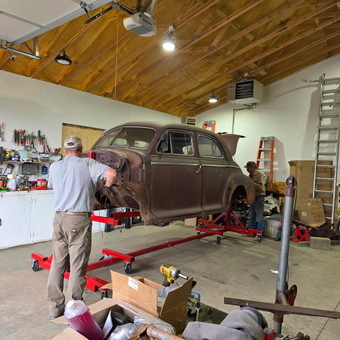 Classic Car Restoration Garage with Tools and Lifts - 1941 chivy from Watford city, ND