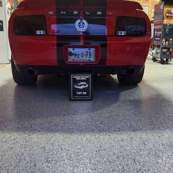Shelby Mustang in Wood Panel Garage with Flags - Jeremy from CLARKSVILLE