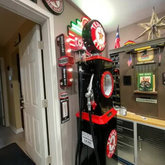 Jose showing his Texaco LED Sign