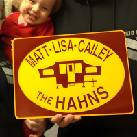 Custom Aluminum Camper Sign - Personalized RV Campsite Plaque