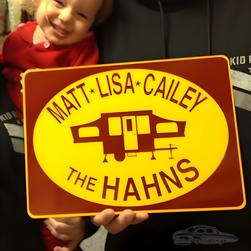 Personalized Aluminum Camper Sign