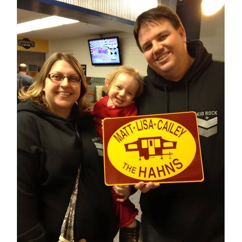 Personalized Aluminum Camper Sign