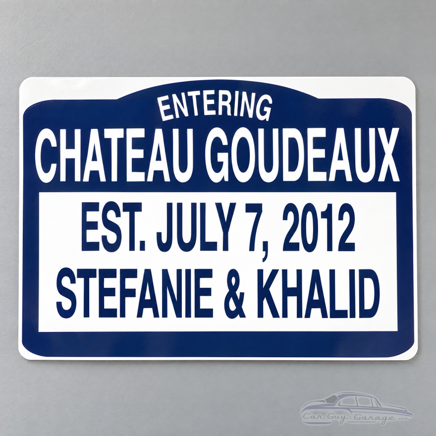 Custom Aluminum City Limit Street Sign - Personalized