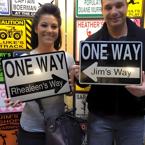 Personalized Aluminum One Way Sign